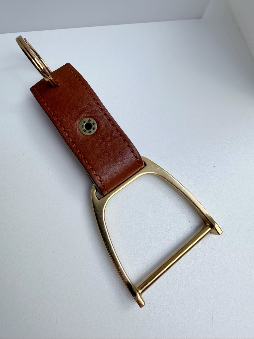 Repurposed Ralph Lauren Equestrian Stirup Belt Loop to Keychain Purse Charm FOB - Picture 2 of 10